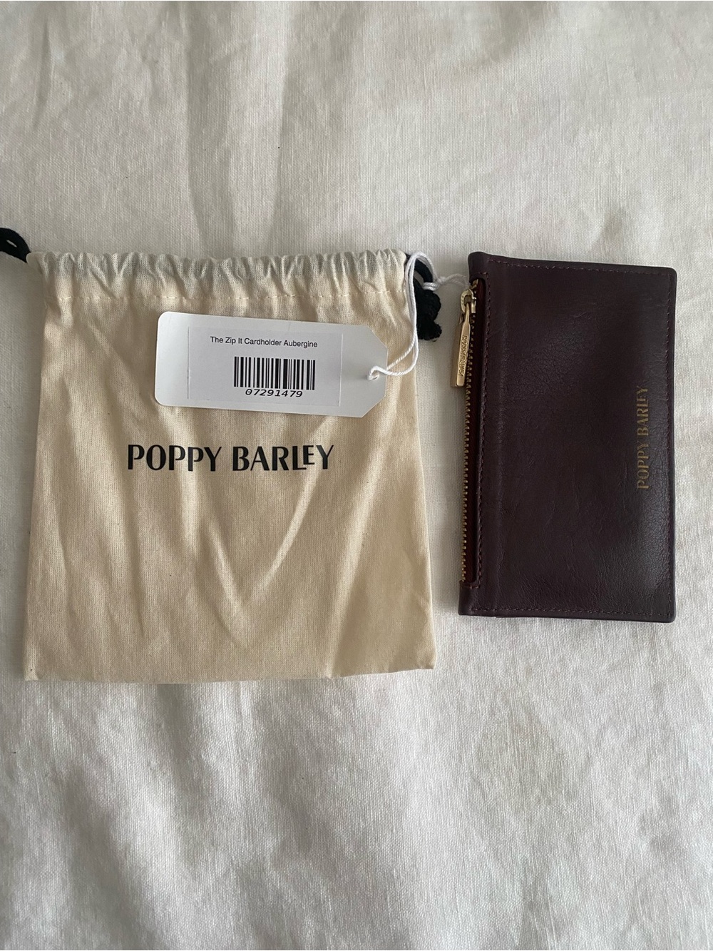 Poppy Barley Zip It Cardholder - Aubergine